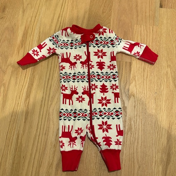 Hanna Andersson Dear Deer Baby Zip Sleeper, 0-3M - Picture 1 of 2